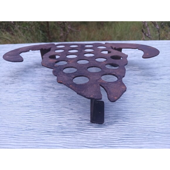 Bull Head Steel Plate Art Trivet Wall Decor Farm House Barn Cabin Cowboy - Picture 4 of 8